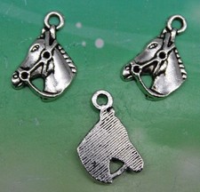 MIXED SET of 8 New HORSE Charms Tibetan Silver Alloy TWO EACH Free Shipping