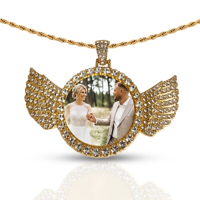 Personalised Angel Wings Pendant Timeless Gift Necklace  for Men and Women