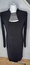 Frank lyman long sleeve cut out black bodycon evening dress womens size 12