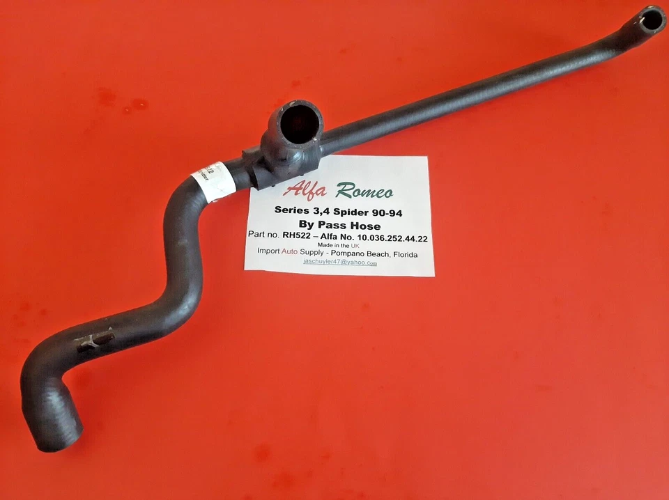 Alfa Romeo Spider 1990-1994 Bypass Hose - Thermostat to Water Pump - RH522   - image 2 of 4