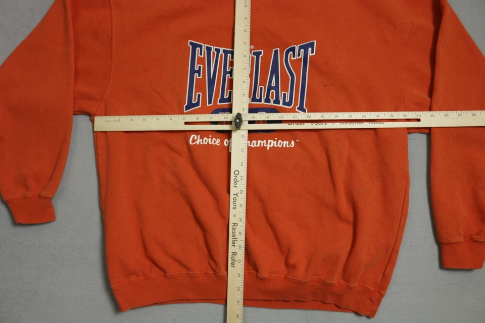 Vintage Everlast Sweater Mens Large Pullover Sweatshirt Orange - Image 3 of 4