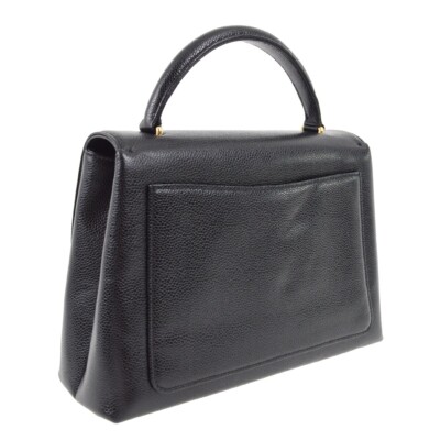GASSHEYさん専用 Chanel Black Calfskin Top Handle Handbag 163333 | eBay