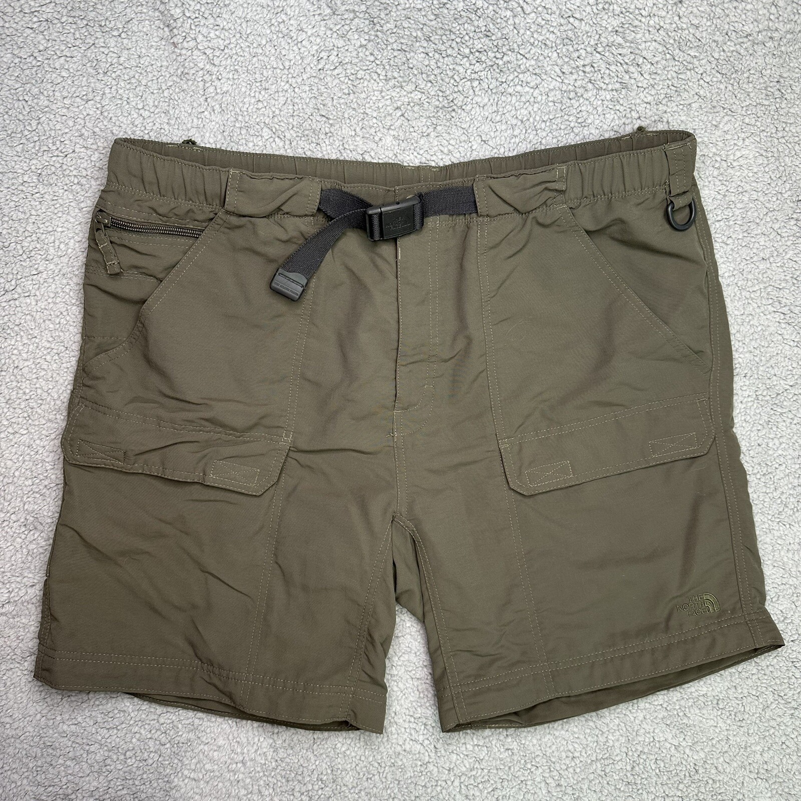 The North Face Mens Shorts Paramount Trail Convertible Taupe Green Nylon Sz XL**