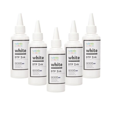 CISinks Premium DTF Ink Bottle Refill Set 500ML, Compatible w/ DTF Film-White