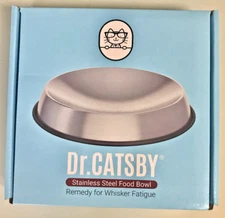 Set of 6 Dr Catsby Cat Food Bowls Stainless Steel Whisker Fatigue Nonslip NIB
