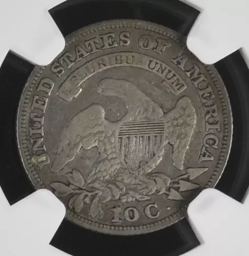 1829 NGC VF "Small Over Large 10C" FS-901 R-4 Very Rare Variety! Key Bust Dime