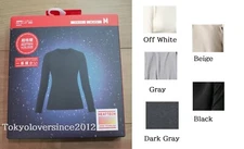UNIQLO Women Ultra Warm Heattech Crew Neck Long Sleeve T-shirts from Japan
