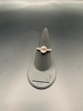 US Size 10 .925 Sterling Silver Ring w/ Clear Stones & Paving