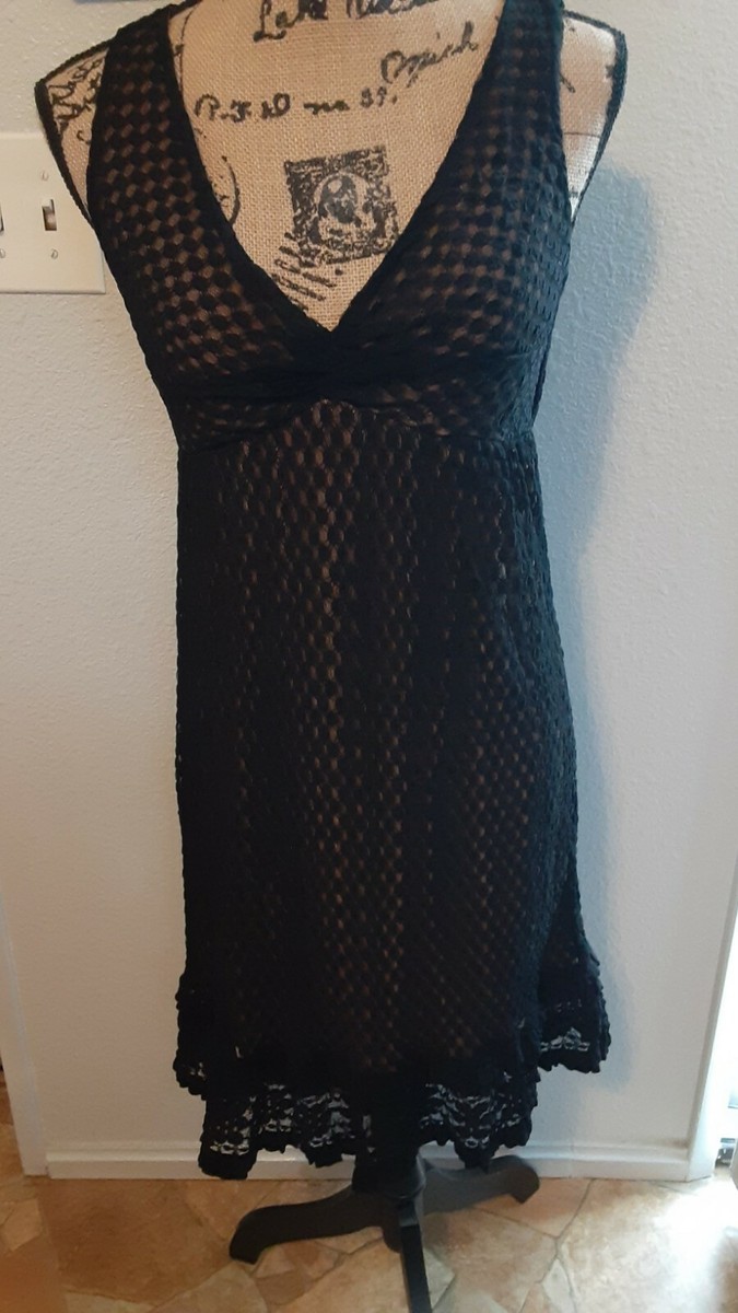 Studio M BLACK LACE Pull Over Dress