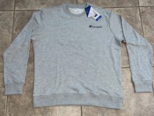 NWT Champion Gray French Terry Crew Neck Sweatshirt Men  s Size L