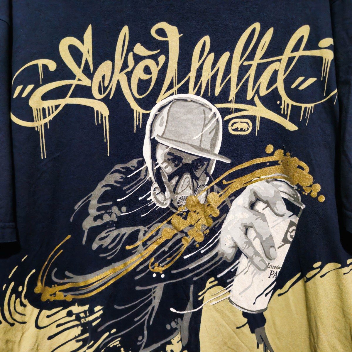 Tシャツ・カットソー T-SHIRT WITH USED EFFECT vintaget Ecko Unltd Graffiti t-shirt retro spell out artist