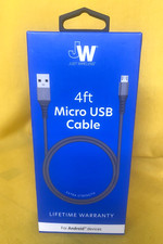 Just Wireless 4 ft Micro USB Cable for Android Devices Lifetime Warranty