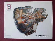 1998 DOCUMENT SNECMA GE CFMI CFM56-5C AIRCRAFT ENGINE CUTAWAY