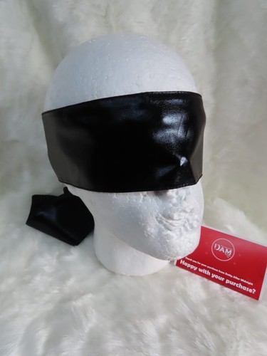 blind fold Soft Strap Faux Leather eye mask, Travel, light blocking, Blackout - Picture 10 of 10