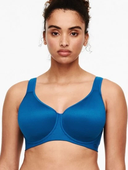 CHANTELLE 2949 HIGH IMPACT Convert Sports Bra ~ MYRTLE BLUE ~ 34DDD ~ NWT  $74