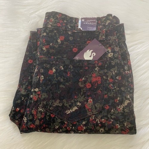 NEW wTag-Gloria Vanderbilt Black Floral 