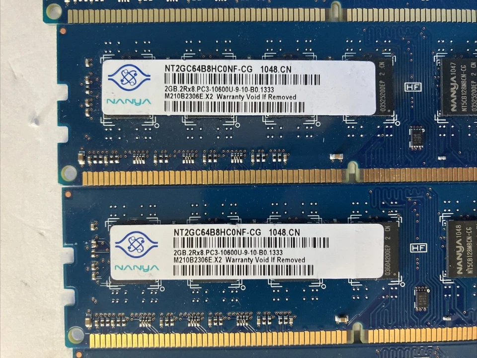 (10x 2GB) Nanya 2Rx8 DDR3-1333 PC3-10600U Desktop DIMM RAM M210B2306E.X2 ~ - Image 2 of 4