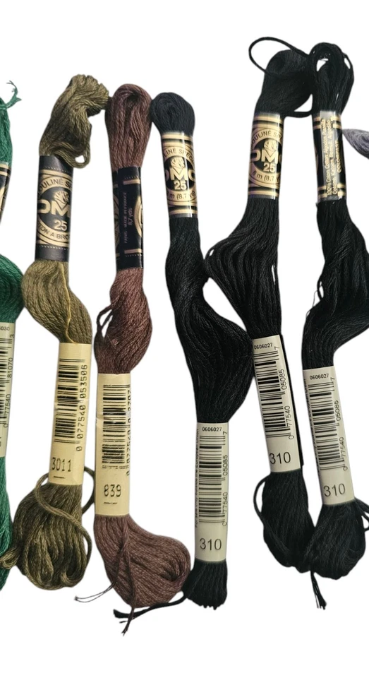 DMC 25 Embroidery Floss Craft Thread 15 Skeins 8.7 Yds 100% Cotton Pink Blue - Image 3 of 4