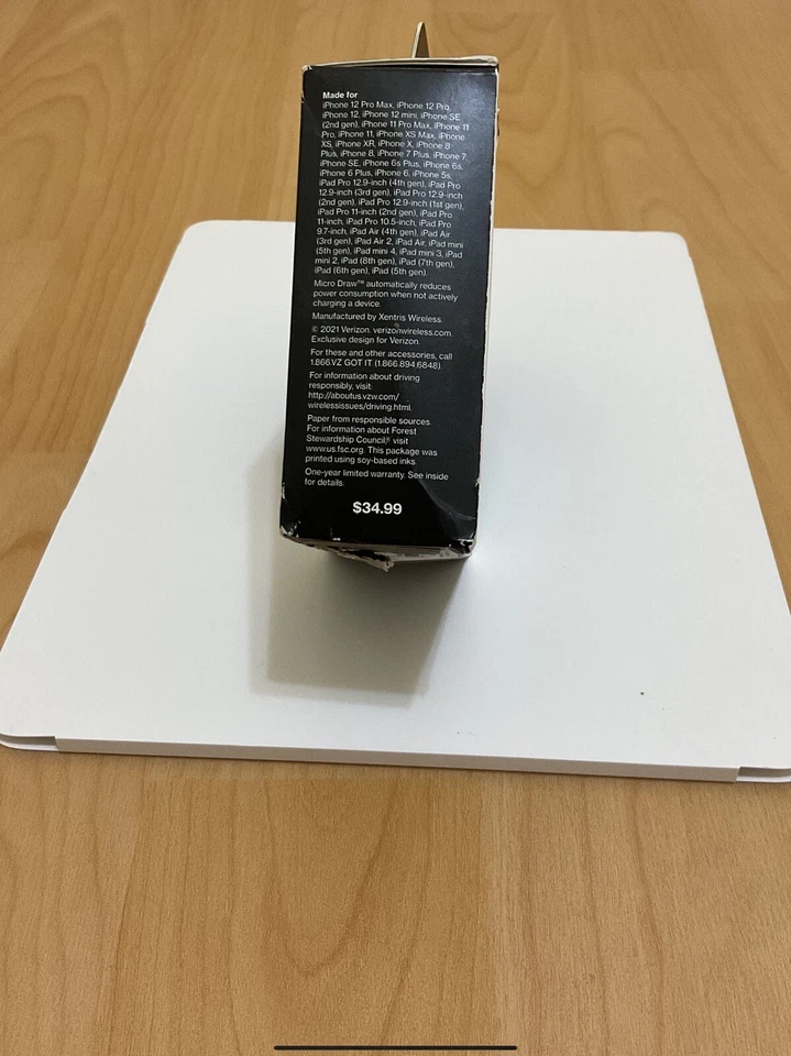 New Original Genuine Apple Iphone 12 PRO MAX & 12 PRO OEM LIGHTNIN Wall Charger - Image 2 of 4