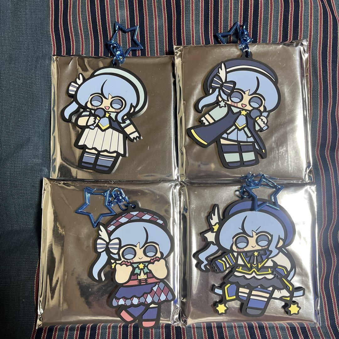 Hololive Suisei 5th Anniversary Rubber Keychain Set 4 Random Designs