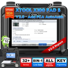 XTOOL X100 PAD S V2.0 IMMO Key Programming Programmer Scanner + FCA For Jeep