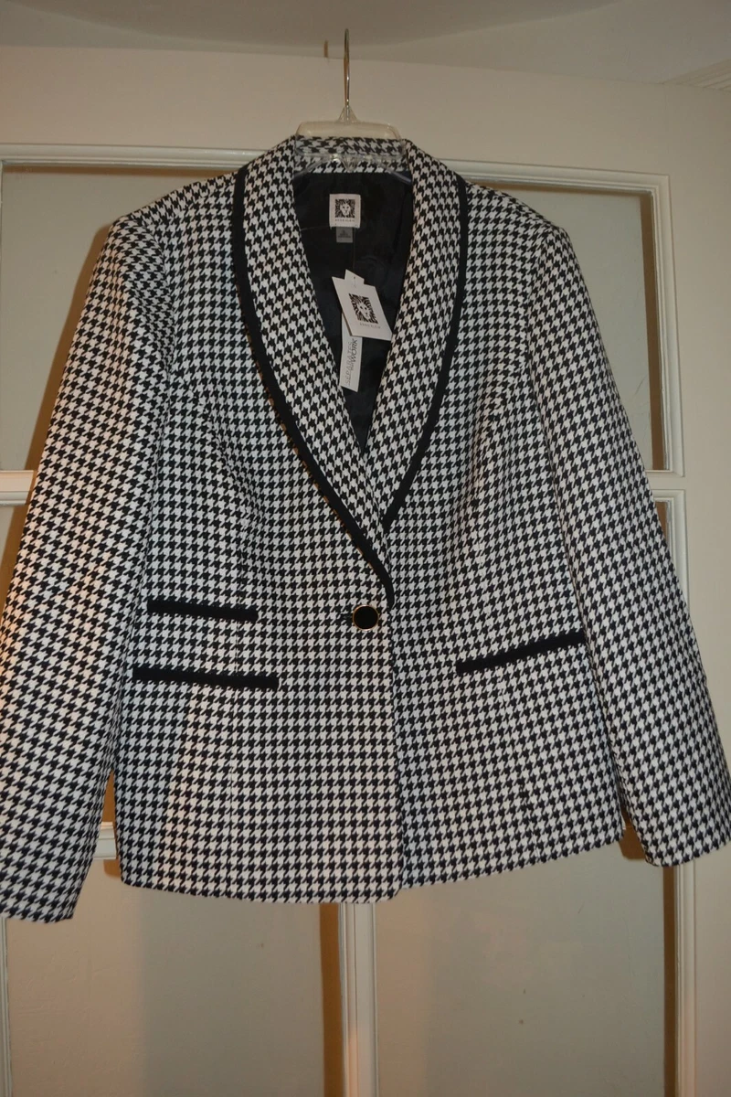 Anne Klein Black and White Blazer Size XL NEW | eBay