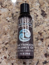 Terra Pure Fractionated Coconut Oil 100% Pure Carrier Oil 4 fl oz