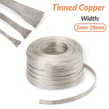 Tinned Copper Braided Sleeve Metal Shielding Cable Wire Sleeving Ground Lead