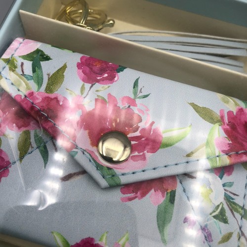 Eccolo floral Business Card Case and Tassel Keychain Keyring Gift Set -Tatty Box - Picture 4 of 4