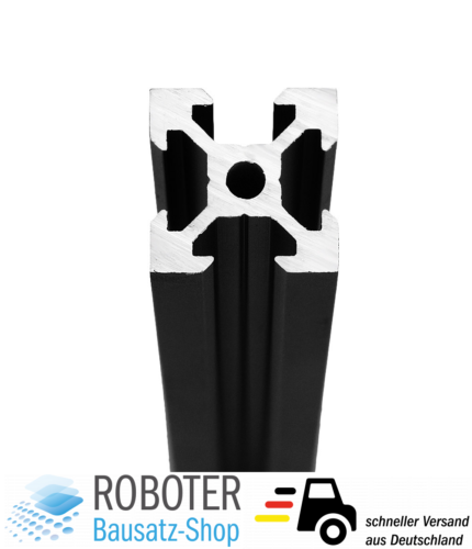 V-Slot Aluminiumprofil 2020 1 Meter schwarz Nut 6 3D-Drucker CNC Hobby - Bild 3 von 8