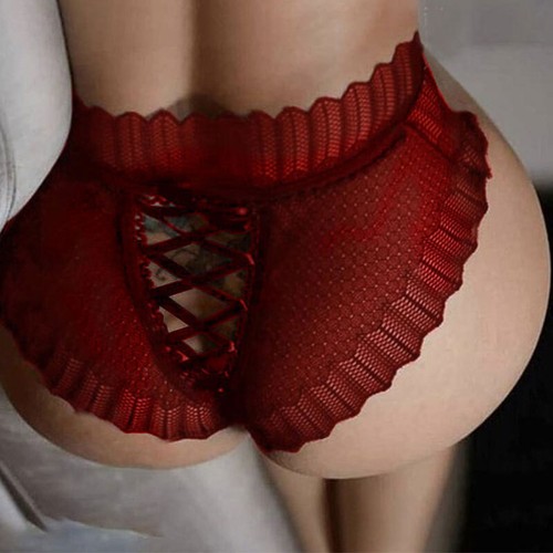 Womens Sexy Lace Briefs Lingerie G-string Crotchless Panties Thongs Underwear - Picture 9 of 15