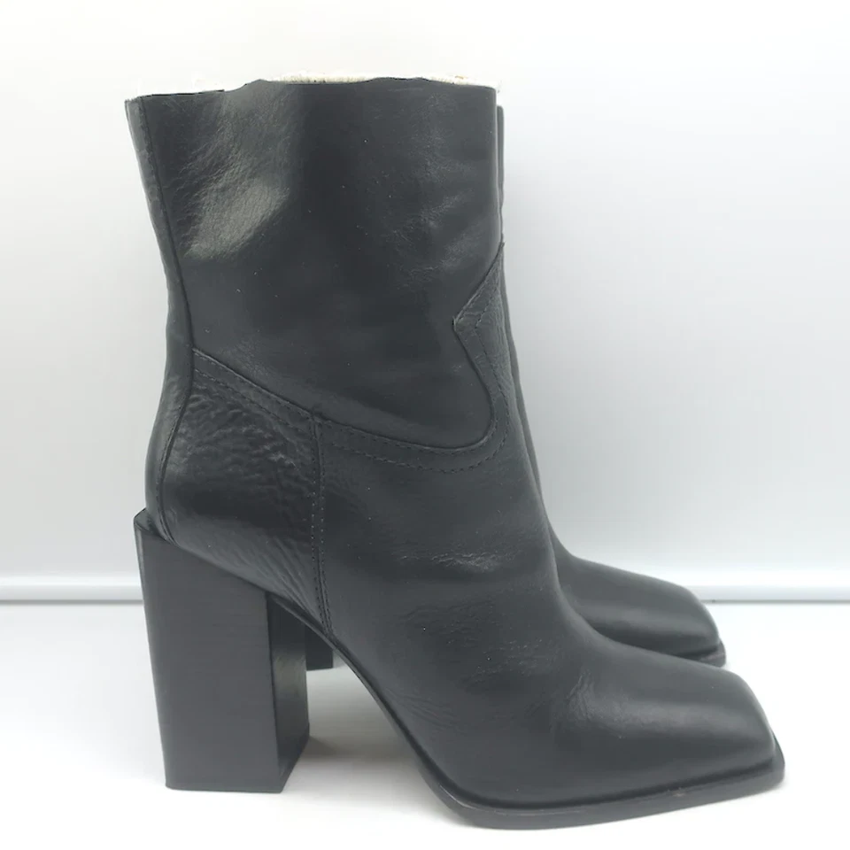 Saint Laurent Jodie 105 Botines Western Corte Cuero Negro Talla 38.5 Foto 2 de 4