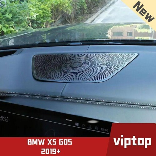 Aluminum Front Dashboard Speaker Cover Trim For BMW X5 X7 G05 G06 G07