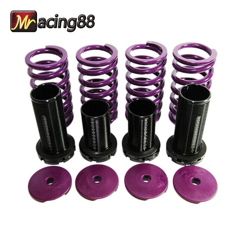 Kit de resortes helicoidales reductores Coilover púrpura/negro para 88-00 HONDA CIVIC CRX Foto 2 de 4