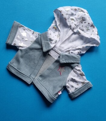 Hoodie Build A Bear Denim Star Jacke Hoody Mantel Kleidung Honig Mädchen Jungen 