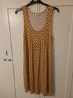 lascana size 12-14  Dress Cream Red Print  Sleeveless  Length 41