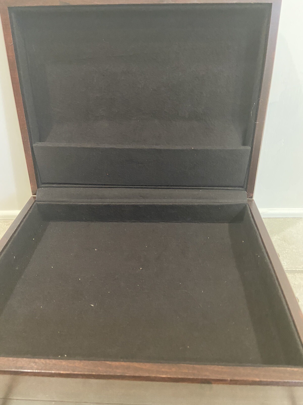 Vintage Wooden Silverware Flatware Anti Tarnish Storage Chest Box w