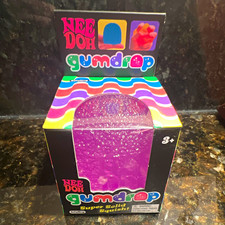 Schylling Nee Doh Gumdrop Super Solid Squish Squeeze Toy, Purple, 3