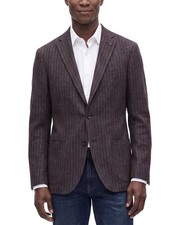 Corneliani Cc Collection Striped Wool  Silk-Blend Blazer Men's