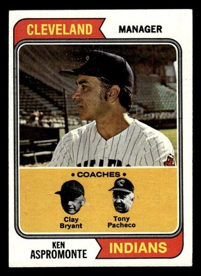 1974 Topps Baseball Ken Aspromonte MGR #521 NM/MT Cleveland Indians