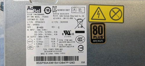 Netzteil Pc 280W Lenovo