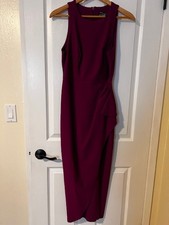 Alex Evenings Dress Cascade Ruffle Mother of The Bride Son Fuchsia Size 8P NEW