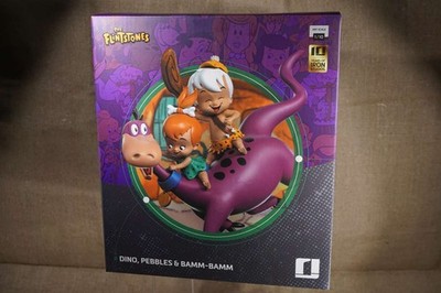 Iron Studios The Flintstones Dino, Pebbles and Bamm-Bamm Art Scale 1/10 - MISB