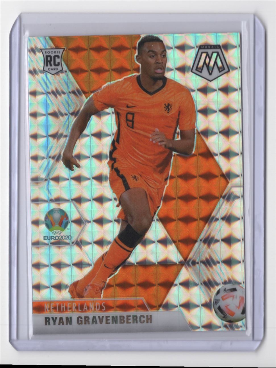 2021 Panini Mosaic UEFA EURO (Mosaic) Ryan Gravenberch Rookie Netherlands #148