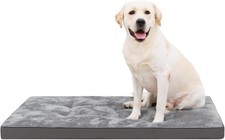 Dog Bed for Crate Washable Plush 47.0 L x 29.0 W x 1.5 Th, Grey
