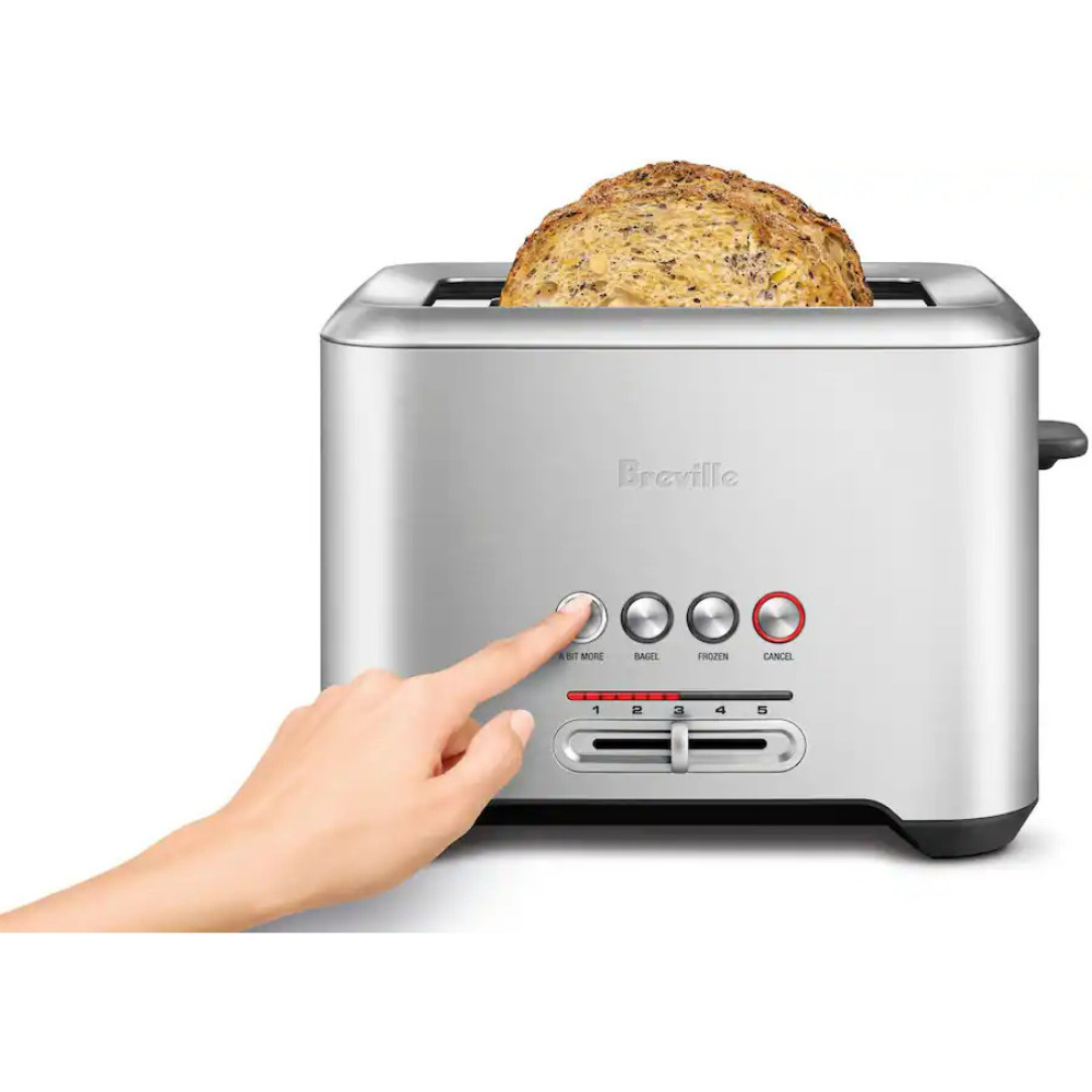 Breville - the Bit More 2-Slice Extra-Wide & Deep Slot Toaster - Stainless Steel
