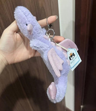 Jellycat Amuseable Purple Dragon Plush Bag Charm Keychain Accessory - NWT Sale