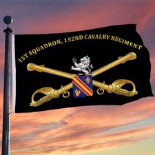 1st Squadron, 152nd Cavalry Regiment Flag 3x5Feet with Brass Grommets Man Cave