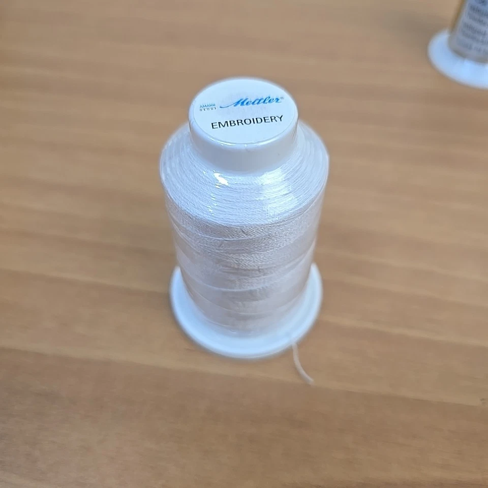 Gutermann & Mettler Sewing & Embroidery Thread Set of 4 Black White Gold - Image 4 of 4