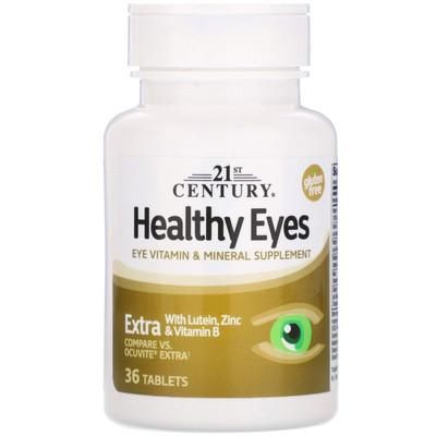 21st Century Healthy Eyes Extra Vitamins with Lutein Zinc for Eye Health 36 C...